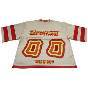 Оптовая Продажа с фабрики, молодежная мода, укороченная майка с V-образным вырезом, сетчатая майка для фанатов футбола, уличная одежда, сетчатые майки - Product Image 4