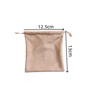 Pochette en velours avec cordon de serrage, style INS, logo personnalisé, estampage à chaud doré, pour emballage de bijoux et emballage cadeau - Product Image 2