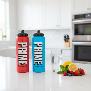 Botella Deportiva de Plástico Personalizada, Libre de BPA, con Sistema de Presión para Flujo de Agua, Ideal para <span class=keywords><strong>Powerade</strong></span> y Camping - Product Image 5
