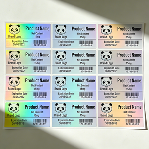 Водонепроницаемые этикетки для пептидных флаконов с индивидуальным логотипом, 1 мл, 3 мл, 10 мл, виниловые, нестандартной формы, голографическая упаковка для одного флакона - Product Image 6