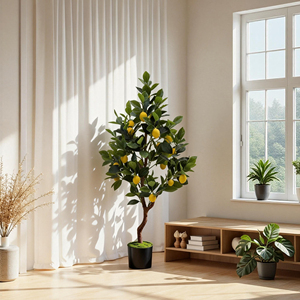 <span class=keywords><strong>Citronnier</strong></span> Artificiel en Pot de 120 cm, Fruits Réalistes, Design Moderne, Vente Directe Usine, Idéal pour Noël, la Saint-Valentin, Décoration Maison/Bureau - Product Image 3