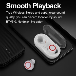 Y50 TWS Auriculares inalámbricos <span class=keywords><strong>Bluetooth</strong></span> 5,0 Auriculares estéreo 9D con control táctil con micrófono Auriculares deportivos Auriculares impermeables Pantalla LED - Product Image 6
