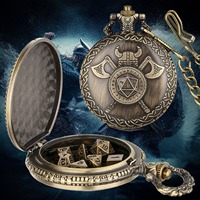 Vente en gros de porte-dés de poche en métal durable et écologique, personnalisable, mini jeu de dés polyédriques pour Dungeons & Dragons