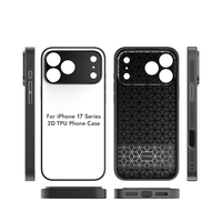 Coque vierge Subbank 2D en TPU PC et verre trempé pour sublimation, compatible iPhone 16 17 Pro Max, pour impression de logo personnalisé