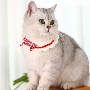 Bufanda para Gato Tejida a Mano, Accesorio para Mascotas, Rojo, Azul, Rosa, Decorativa, para Todas las Estaciones, Ropa para Mascotas - Product Image 3