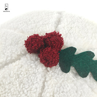 Boule de décoration de crème glacée de Noël 27cm brun et blanc en peluche doux moelleux Festival cadeau coussin oreiller