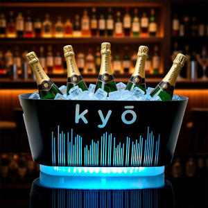Hielera LED Recargable de 36L de Gran Volumen, Enfriador de Cerveza Luminoso con Cambio de Color para Discotecas - Product Image 4