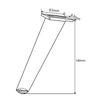 Pieds de meubles modernes en plastique ABS robuste, forme conique imitation bois, pour salon, chambre, canapé, chaise, table, support stable