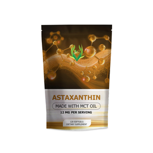Factory Wholesales Astaxanthin Softgels 12mg Skin Whitening with MCT Oil Antioxidant Supplement Astaxanthin Soft Capsules - Product Image 1