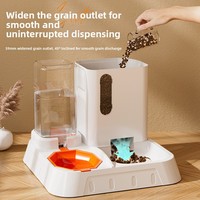 Fontaine à eau pour animaux de compagnie en PP, grande capacité, distributeur automatique intelligent d'eau et de nourriture intégré pour chats