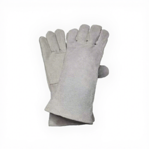 Gants de soudage TIG MIG en cuir pour pompiers, avec poignets tricotés, résistants à la chaleur, antistatiques, haute qualité, pour la sécurité au travail quotidien - Product Image 1