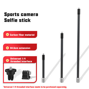 Perche à selfie en fibre de carbone avec filetage 1/4 pour caméra d'action Insta360 X5 X4 X3 GoPro Hero 13 12 DJI Osmo 360 - Product Image 2