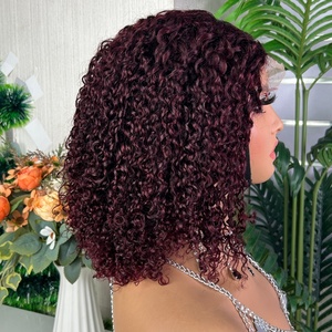 Factory Price 300g Raw Virgin Hair <b>Wigs</b> Super Double Drawn 5 X 5 Glueless Lace Closure <b>Pixie</b> Curl Many Color <b>Wigs</b> Wholesale - Product Image 3