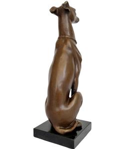 Escultura de galgo hecha a mano Figura de perro de jardín de gran tamaño Pieza de exhibición y estatua con base en precio al por mayor - Product Image 2