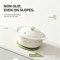Tapis isolant en silicone de qualité alimentaire, résistant à la chaleur, personnalisable en couleur, pour table, dessous de plat, dessous de tasse, repas à la maison, et comme support pour plats chauds