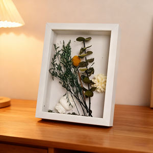 Cadre photo de table 3D en argile creuse, fait main, avec papillon et insecte, pour fleurs séchées, modèle 2026 - Product Image 3