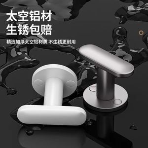 Aluminum Alloy Wall Mounted Coat Hook Rectangle Double Hook 10-15kg Load Capacity For Doors And Walls - Product Image 4