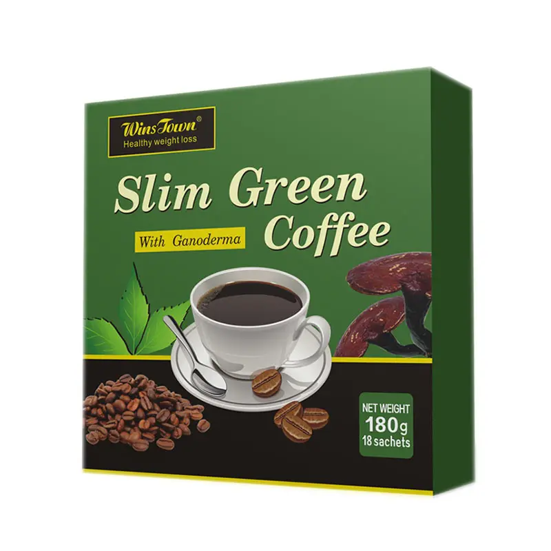Slanke Groene Natuurlijke Kruiden Gezonde Dieetcontrole Fit Burn Buikpoeder Instant Gewichtsverlies Ganoderma Koffie