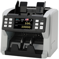 Compteur de billets professionnel de haute qualité avec détection UV/MG/IR, reconnaissance automatique des devises, trémie de 300 pièces et prise en charge de l'imprimante pour 120 devises