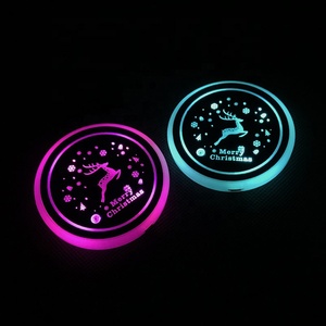 <span class=keywords><strong>Posavasos</strong></span> con Luz Ambiental LED RGB de 7 Colores para Portavasos de Auto, Alimentado por USB, 6.8CM, 28g - Product Image 5