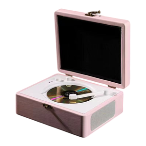 Factory Custom Vintage BT Portable <b>CD</b> <b>DVD</b> VCD <b>Players</b> Music Box High Fidelity Sound Wood Finish Gift Music Lover Audio Device - Product Image 4