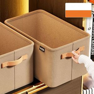 Organisateur de vêtements pliable et empilable en tissu écologique 45L personnalisable pour armoire et placard de chambre - Product Image 2