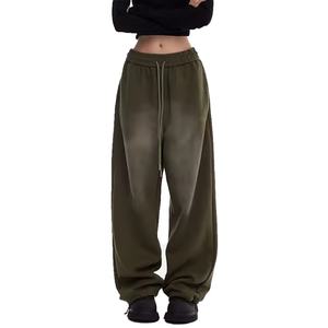 Prix de gros – Pantalon de jogging 100 % coton pour homme, haute qualité, en molleton, pour la gym et la détente, style empilé - Product Image 1