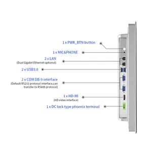 10.4 12 15 17 19 אינץ' פאנל מחשב מסגרת פתוחה ip65 lcd מסך מגע תעשייתי צג לבקרה תעשייתית