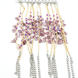 뜨거운 판매 새로운 라피트 밀짚 cateye 구슬 마노 자갈 소원 잔디 팔찌 기념일 커플을위한 짠 매력 팔찌 - Product Image 2