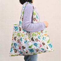 Bolsa de compras plegable con impresión de logotipo personalizado de bajo precio, bolsa de compras reutilizable plegable ecológica