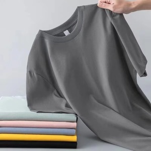 Camiseta de Verano para Hombre, Personalizada con Logotipo OEM, al por Mayor, de Manga Corta, Tejido Holgado, 100% Poliéster, Antipilling, Estampada, Lisa, Informal - Product Image 1