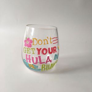 Gobelet à vin en acrylique incassable de 500 ml en forme d'œuf avec logo et motif personnalisés - Product Image 3