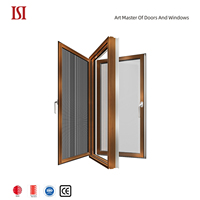 Ventanas abatibles de aleación de aluminio templado de diseño Visual ultra ancho de marca superior Aislamiento insonorizado Biseles estrechos Cortina de persiana