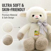 Grand ours en peluche en forme de cœur, super doux, cadeau pour la Saint-Valentin