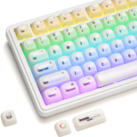 XVX Keycaps en PBT chocolat blanc, ensemble complet de 139 touches, compatible avec la plupart des claviers mécaniques de jeu ANSI 61/64/68/84/87/100/104/108 touches