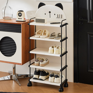 Multi Layer Shoe Rack With Legs Space Saving Entryway Hallway Dormitory Storage Cabinet Cartoon Design Sturdy Home Use - Product Image 5