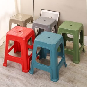 <b>Plastic</b> <b>Stools</b> 11 Inch Stackable Modern Design For Home Living Room Adult Use - Product Image 1