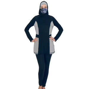 Ensemble Burkini Musulman Islamique Imperméable Respirant à Séchage Rapide pour Femme, Grande Taille, Imprimé, Coupe Haute, Vente en Gros Usine - Product Image 1