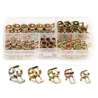155 pièces 6-22mm boîte emballée voiture et camion pinces à ressort carburant huile eau tuyau pince tuyau Tube pince attache assortiment Kit