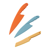 3 Stuks Plastic Kinderen Fruit Messenset Koken Koksmes Fruit En Groenten Snijmes