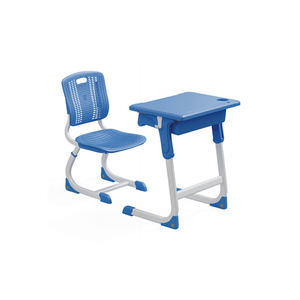 Salle de classe de l'école unique bureau et chaise école enfants bureau plastique métal primaire étudiant ensemble <span class=keywords><strong>pas</strong></span> <span class=keywords><strong>cher</strong></span> prix d'usine réglable - Product Image 4