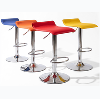 Chaise de bar moderne en cuir PU à hauteur réglable, avec structure métallique, personnalisable, de haute qualité, pivotante, pour comptoir de cuisine
