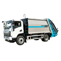 Camion à ordures compacteur à chargement arrière de 12 m³, poids total autorisé en ordre équilibré (PTO) 14 000 kg, véhicule compacteur de déchets pour l'assainissement municipal
