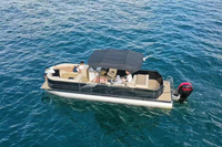 Bateau de pêche sportive de luxe en aluminium de 9 m (30 pieds) avec canapé lounge pour 16-18 personnes, idéal pour le ski nautique