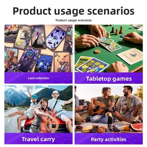 Scatola porta carte rettangolare a 4 file con finestra, divisori e scomparti separati, bestseller direttamente dalla fabbrica, scatola portaoggetti premium per carte da gioco - Product Image 4