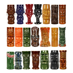 Taza <span class=keywords><strong>de</strong></span> Café <span class=keywords><strong>de</strong></span> Cerámica Estilo Occidental con Logotipo <span class=keywords><strong>de</strong></span> Estrella y Herradura en Relieve, Taza Tiki para Té y Leche con Logotipo Personalizado - Product Image 1