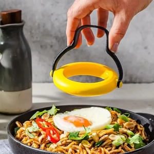 Utensilios de cocina DIY: Molde para huevos fritos 3 en 1, herramientas para hacer huevos fritos fáciles de usar con mango, anillo para huevos sin fugas para desayunos calientes - Product Image 3