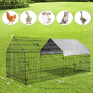 Esterno 87 "grande cuccia custodia per animali domestici box Run Cage House W/Cover gabbia per cani - Product Image 1
