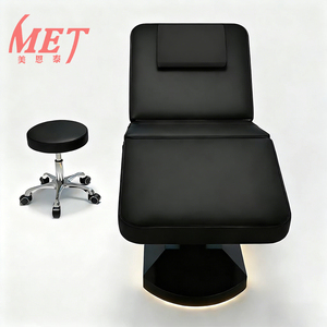 Lettino Elettrico per Massaggi con Schienale e Poggiapiedi Regolabili, Tavolo per Trattamenti Estetici con Base LED - Product Image 5