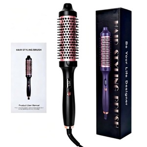 Hatteker Spazzola Elettrica Arricciacapelli per Uso Domestico, per Capelli Lunghi e Corti, Resistente al Calore, Strumento per Acconciature con Ricci Interni - Product Image 2